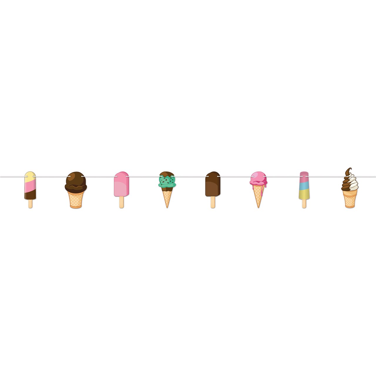 Beistle 7in. x 4Feet 6in. Standard Ice Cream Streamer - 12 Pack